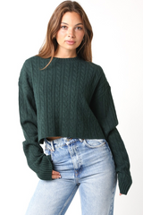 Light Gray Pritchett Cropped Sweater Sweater