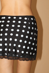 Rosy Brown Polka Dot Rebel Mini Skirt Mini Skirt