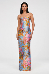 Lavender Cleo | Strapless Column Gown Formal Dress