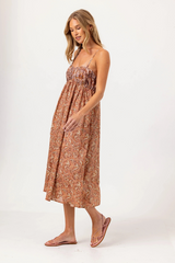 Lavender Barker Dress in Floral Vine Maxi Dress