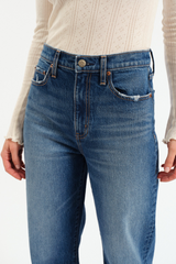 Dark Slate Gray City High Rise Straight Leg | Bright Blue Jeans