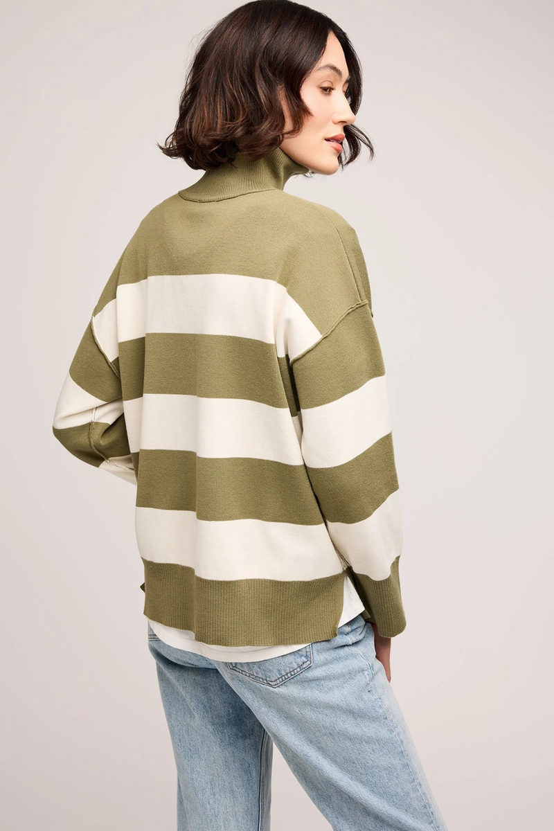 Light Gray Idris Striped Sweater Sweater