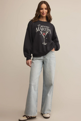 Gray Oversized Espresso Martini Sweatshirt Sweatshirt