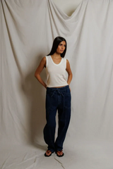 Dark Gray Kendra Brushed Sweater U-Neck Tank Tank