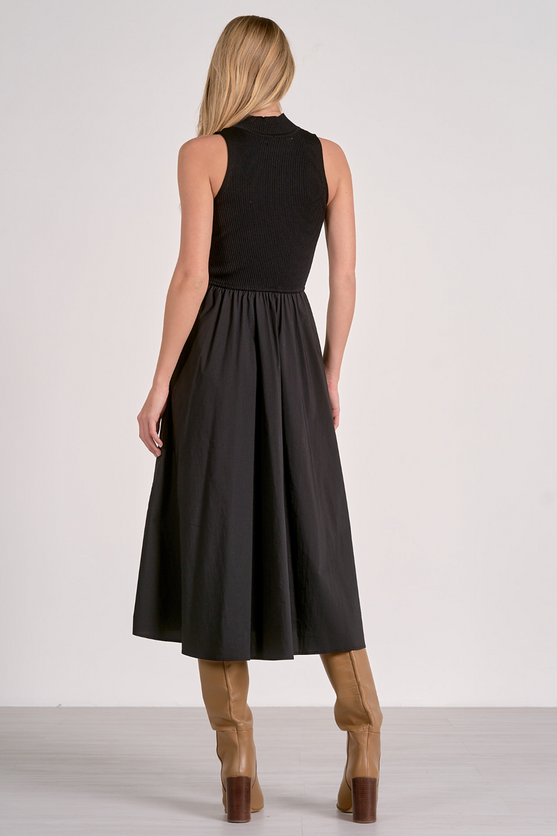 Light Gray Nova Mock Neck Midi Dress Midi Dress
