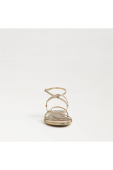 Lavender Ellina Strappy Sandal | Amber Gold Leather Sandal