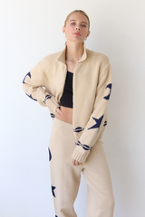 Light Gray Harvest Zip Sweater Jacket Jacket