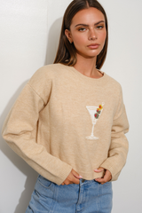 Gray Merry Martini Sweater Sweater