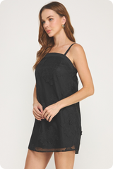 Lavender Blossom Illusion Mini Dress Mini Dress