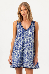 White Smoke Solene Dress in Toile De Jouy P Mini Dress