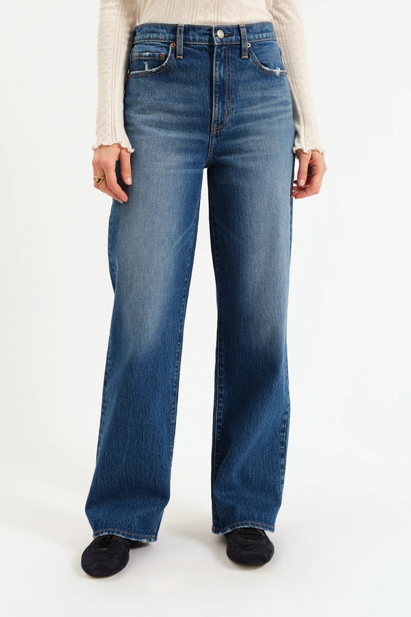 Lavender City High Rise Straight Leg | Bright Blue Jeans