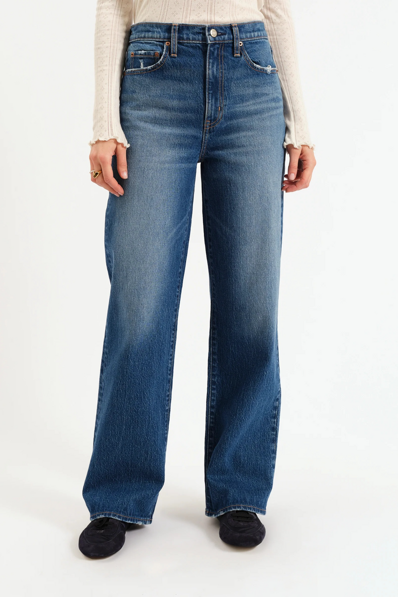 Lavender City High Rise Straight Leg | Bright Blue Jeans