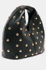 Dark Slate Gray Dahlia Studded Handbag Handbags