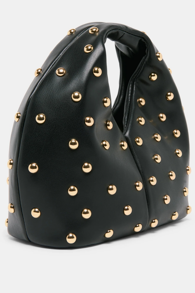 Dark Slate Gray Dahlia Studded Handbag Handbags