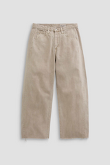 Rosy Brown Hattie Crop High Rise Barrel | Sulfur Light Taupe Jeans