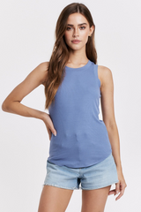 Lavender Cleo Ribbed Crew Tank Tank Top