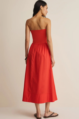 Light Gray Sunsought Strapless Midi Dress Midi Dress