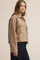 Light Gray Oxford Boucle Jacket Jacket