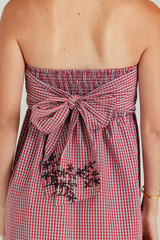 Rosy Brown Logen Dress in Summerhouse Plaid Midi Dress