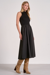 Light Gray Nova Mock Neck Midi Dress Midi Dress