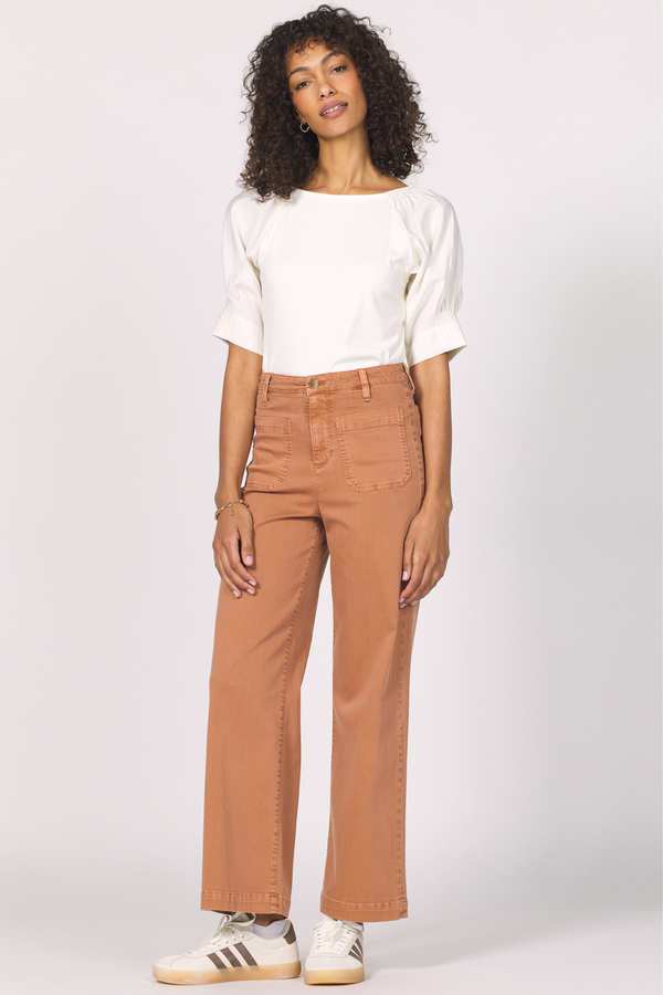 Antique White Kera Mixed Media Top Top