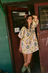Black Frannie Dress in Chaparral Mini Dress