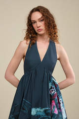 Gray Renesmee Bubble Mini Dress in Jellyfish Drift Mini Dress