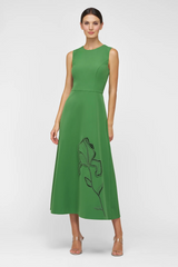 Lavender Blossom Tea Length Dress Formal Dress