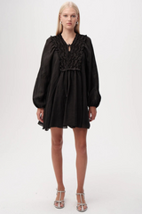 Lavender Chaney Long Sleeve Linen Mini Dress Mini Dress
