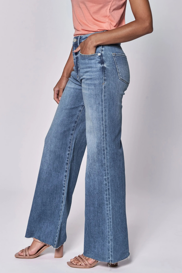 Gray Fiona High Rise Wide Leg Jean | Natal Jeans