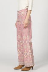 Light Gray Micah Novelty Wide Leg Jean | Tibetan Tapestry Jeans