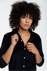 Black Baby Cord Girlfriend Midi Dress Midi Dress
