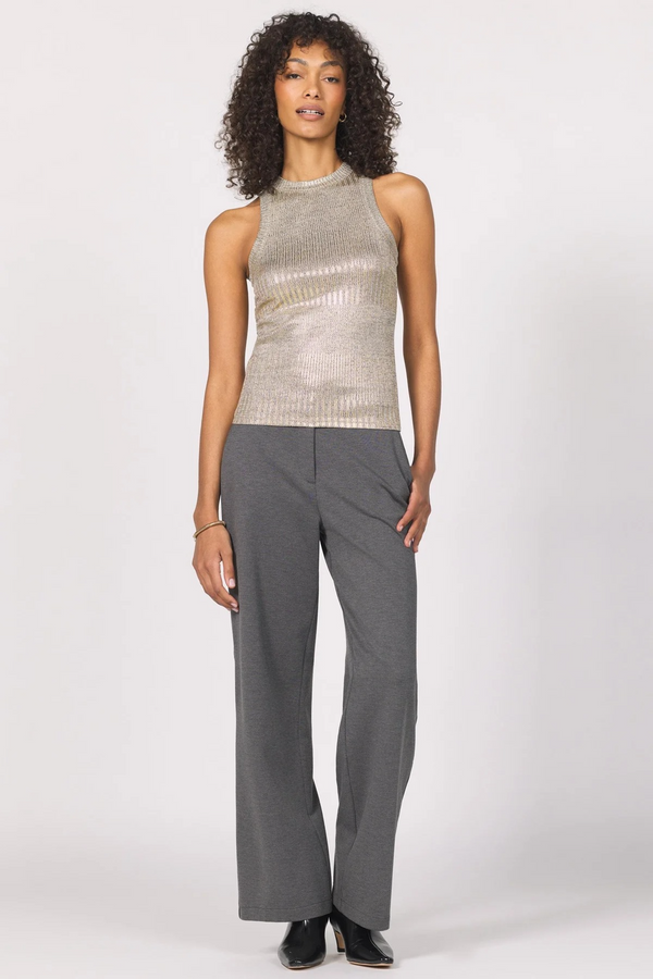 Light Gray Pamela Foil Tank Tank