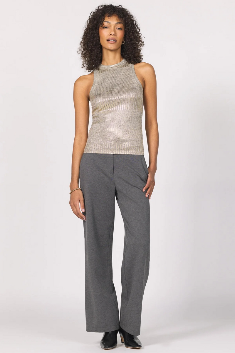 Light Gray Pamela Foil Tank Tank