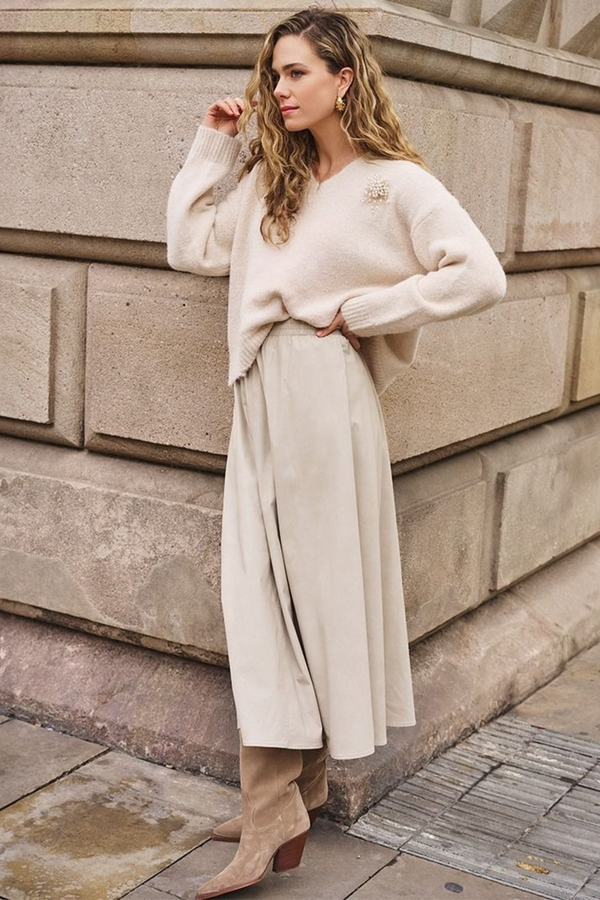 Rosy Brown Salem PU Maxi Skirt Maxi Skirt