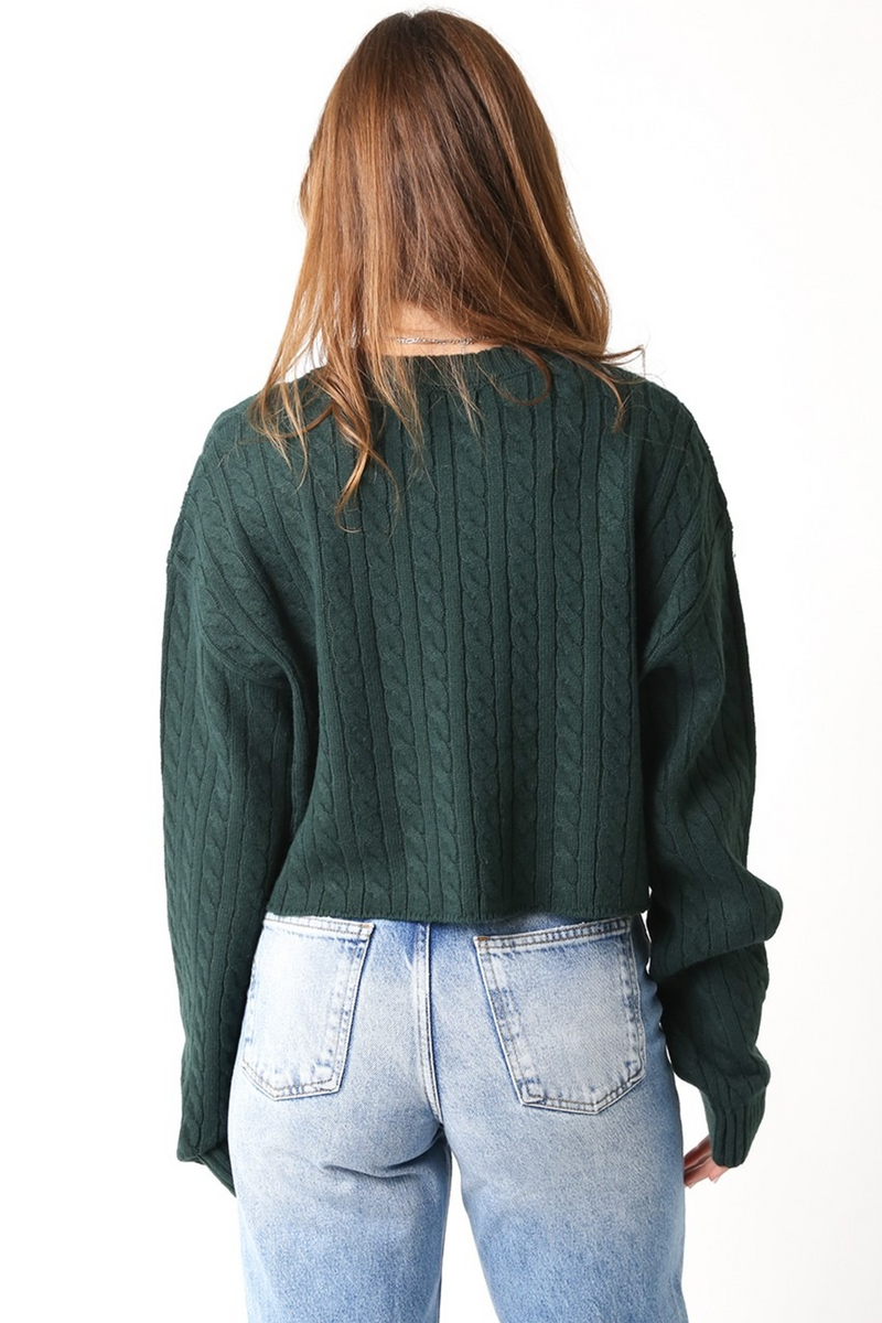 Light Gray Pritchett Cropped Sweater Sweater