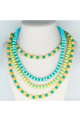 Lavender Calypso Layers (3 Necklaces) - Blue Necklace