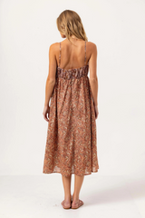 Lavender Barker Dress in Floral Vine Maxi Dress