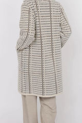 Light Gray Marceau Houndstooth Coat Coat