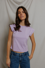 Dark Gray Porter Cap Sleeve Tee T Shirt