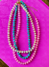 Violet Red Sea Glass Necklace - Coconut Necklace