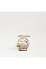 Lavender Ellina Strappy Sandal | Amber Gold Leather Sandal