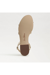 Lavender Ellina Strappy Sandal | Amber Gold Leather Sandal