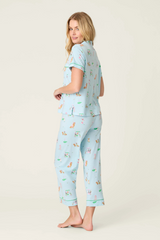 Antique White Whimsy Putter Pup Cropped PJ Set PJ Set