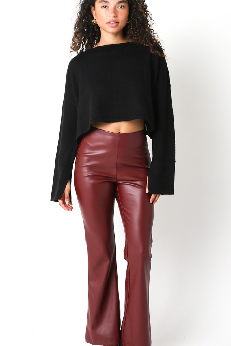 Black Betty Cropped Sweater Sweater