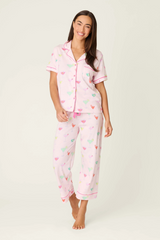 Antique White Whimsy Sip Happens Cropped PJ Set PJ Set