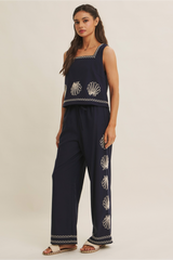 Light Gray Shore Thing Linen Pants Pant