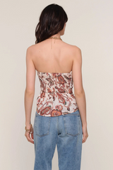 Light Gray Dali Top in Paisley Top