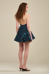 Gray Renesmee Bubble Mini Dress in Jellyfish Drift Mini Dress