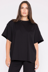 Misty Rose Ponte Knit Big Shirt Shirt